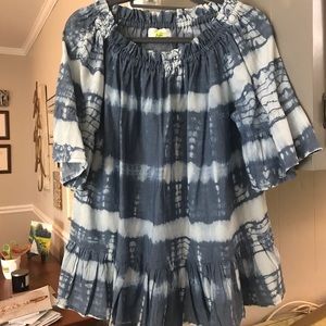 Tie die off the shoulder blouse